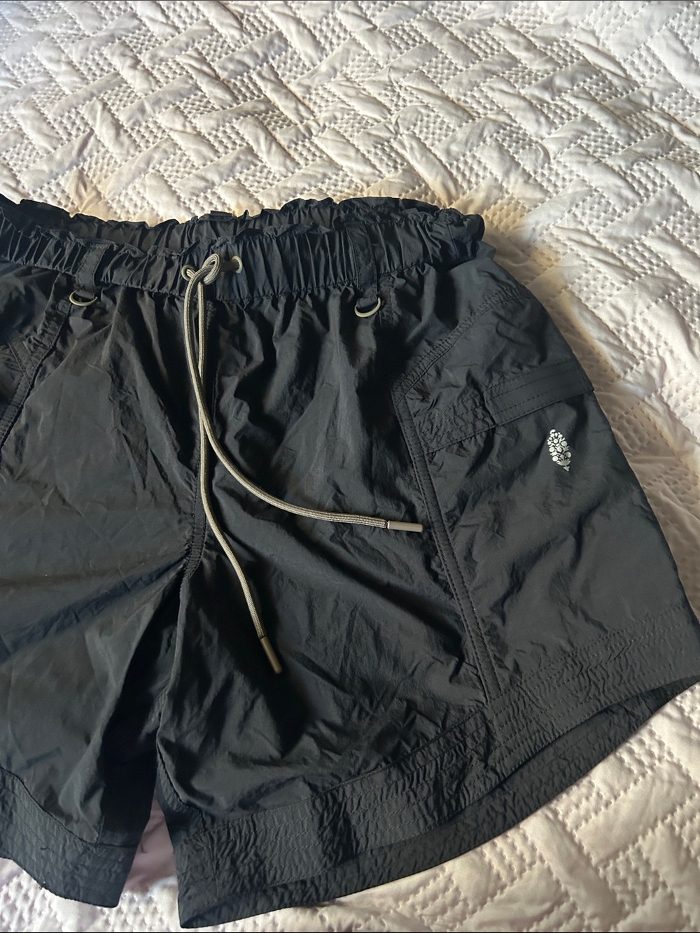 Free People Men's Black Drawstring Athletic Shorts